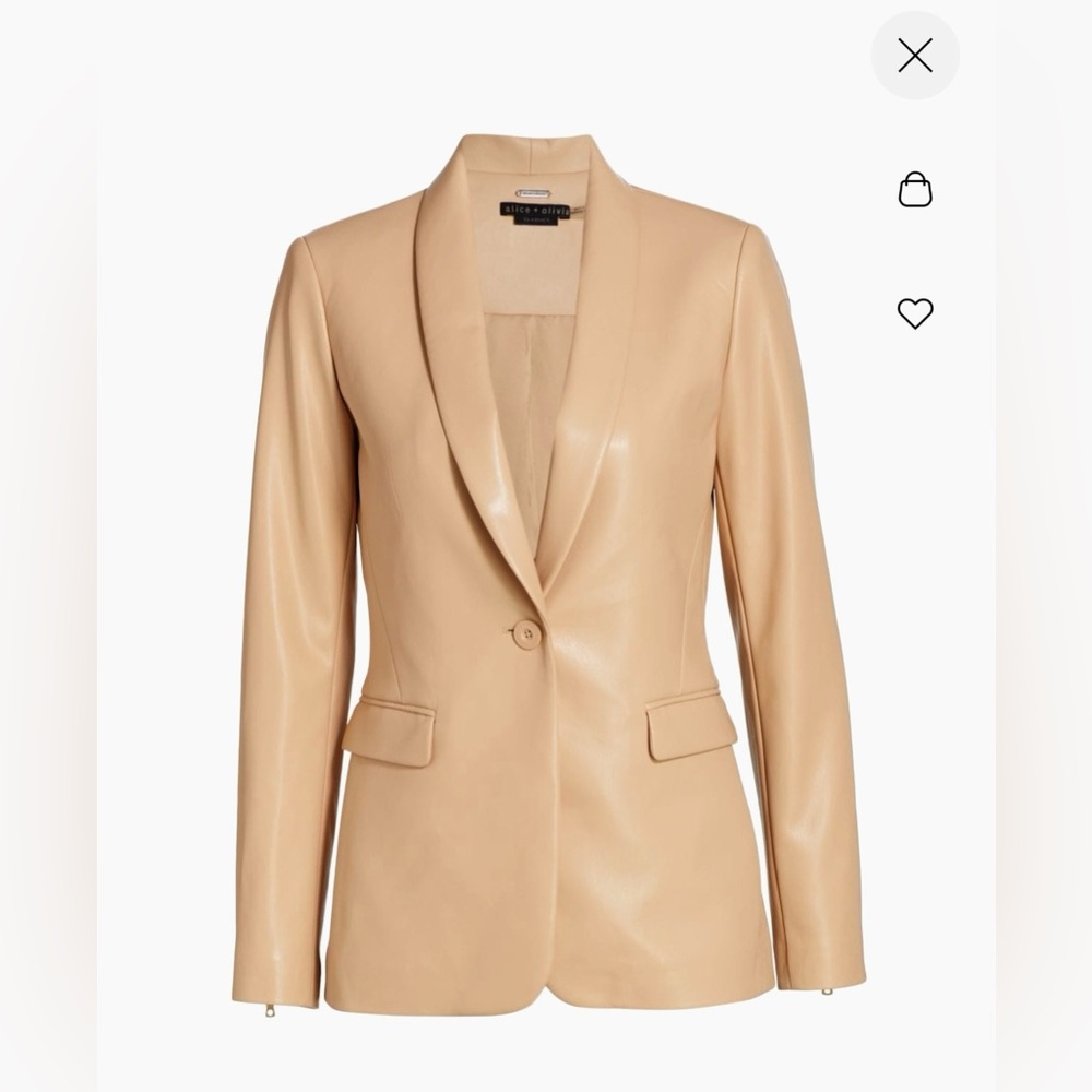 Alice + Olivia Women’s Almond Faux Leather Jacket